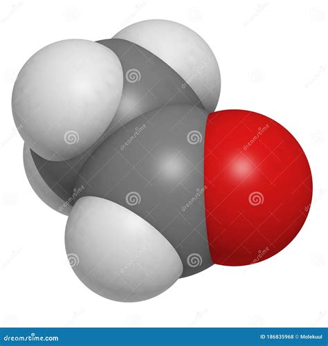 Acetaldehyde (ethanal) Molecule, Chemical Structure Stock Illustration - Illustration of ...