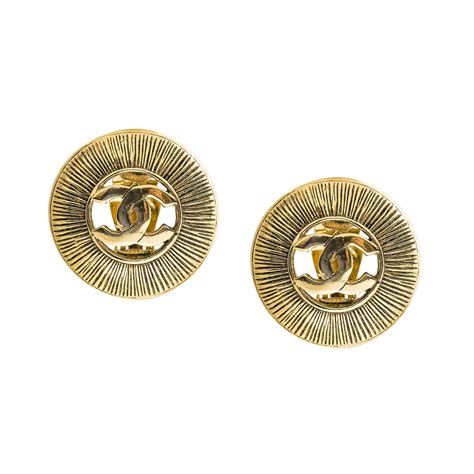 Vintage Chanel XL Logo Earrings