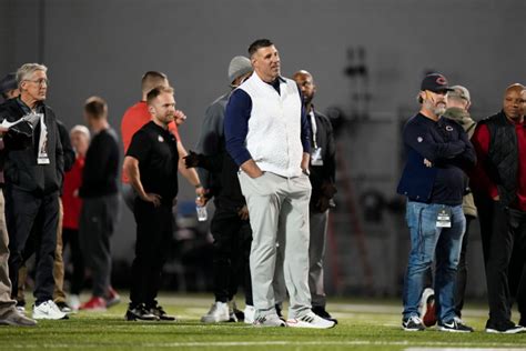 Mike Vrabel, Ohio State AD Gene Smith Photographed At Buckeyes' Pro Day ...