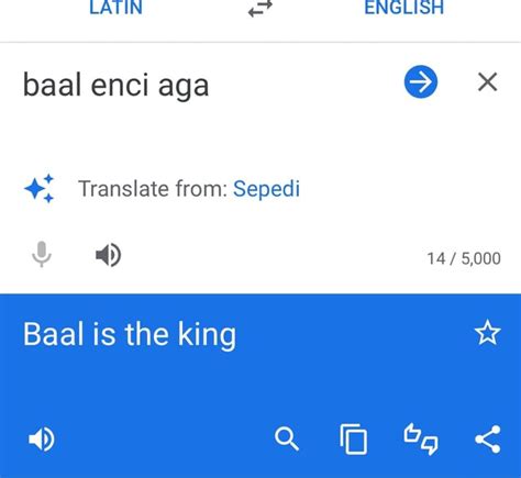 ENGLISH 14/ 5,000 baal enci aga x Translate from: Sepedi Baal is the ...