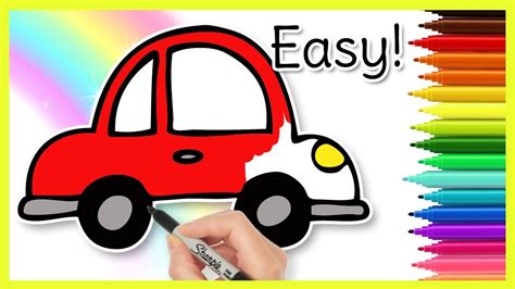 How to Draw a CAR - Easy Kids Drawings - YouTube