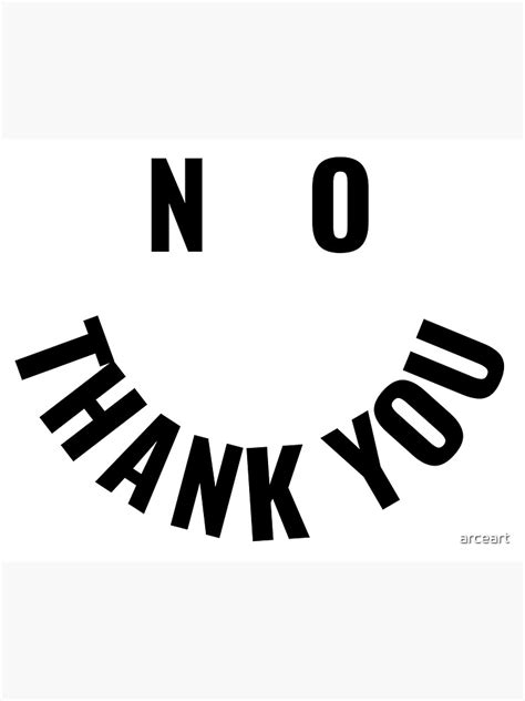 "No thank you line" Sticker for Sale by arceart | Redbubble