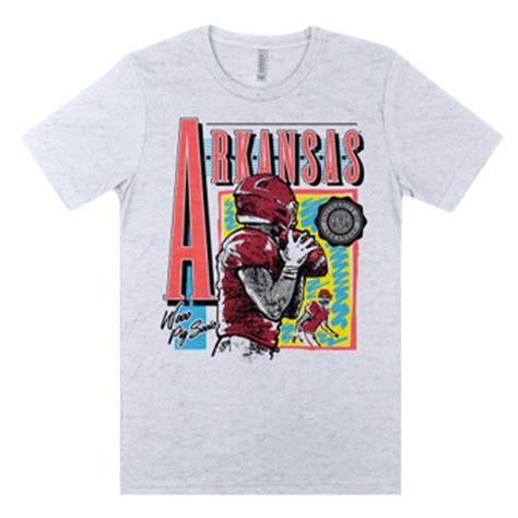 Arkansas Razorbacks Throwback Quarterback Short Sleeve T-Shirt ...