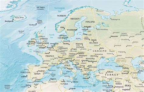 Europe Physical Map • Mapsof.net