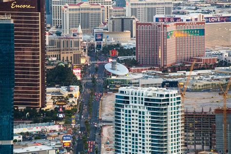 Las Vegas Nevada View of Hotels Editorial Image - Image of panoramic ...