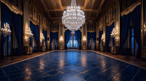 Interior of a Luxury Castle Hall Generative AI Stock Illustration - Illustration of floor ...