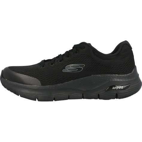 Skechers Arch Fit® Black Trainers with Arch Support - Awesome Shoes