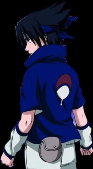 Download Sasuke Uchiha Blue Outfit Profile | Wallpapers.com