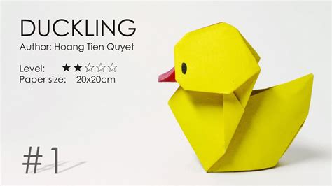 Origami Duckling - Baby Duck - Vịt con (Hoàng Tiến Quyết) - YouTube