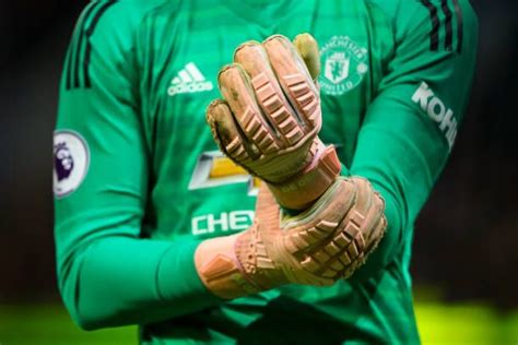 The Adidas goalkeeper gloves of David de Gea of Manchester United... | Goalkeeper gloves ...