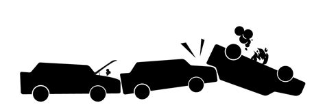 silhouette illustration of a car having an accident 26753517 Vector Art at Vecteezy