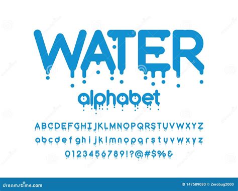 Melted font stock vector. Illustration of sign, lettering - 147589080