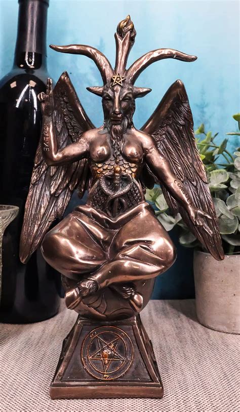 Buy Ebros Eliphaz Levi Sabbatic Goat Baphomet Statue 9.25" Tall Solve Coagula Satanic Idol ...