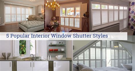 5 Popular Interior Window Shutter Styles | Infographic