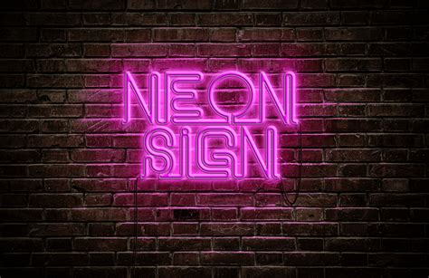 Neon Sign Photoshop Effect Free Psd With Smart Object - vrogue.co