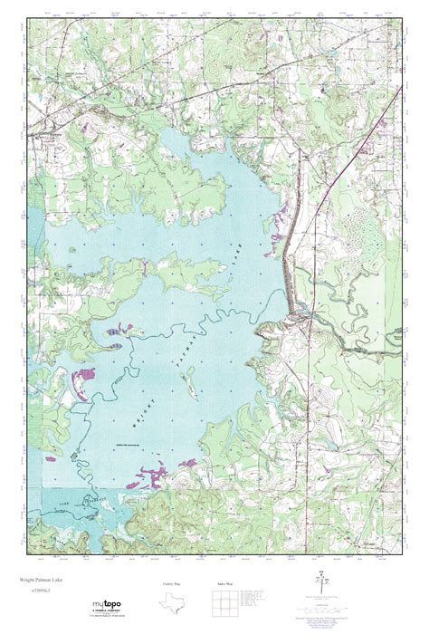 MyTopo Wright Patman Lake, Texas USGS Quad Topo Map