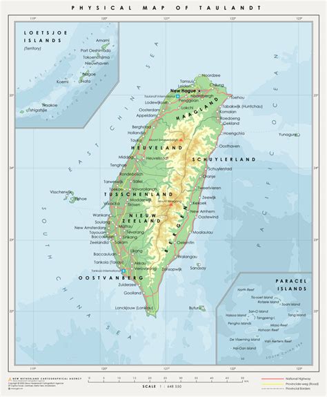 Physical Map of Taulandt (Formerly Dutch Formosa) : r/RosesTulipsAndLiberty