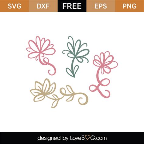 Free Flower SVG Cutting Files