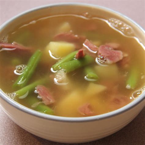 Finished Ham and Green Bean Soup | Bakagain