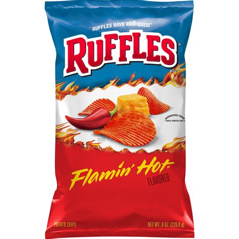 Ruffles Potato Chips Flamin' Hot Flavored 8.0 Oz - Walmart.com