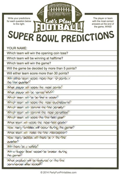 Super Bowl Trivia Multiple Choice Printable Game | Updated Jan 20 2017