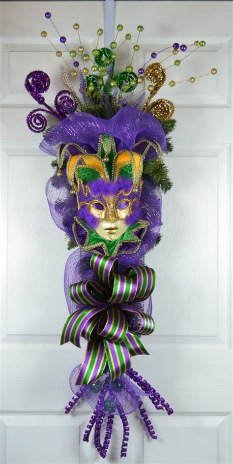 Mardi Gras Front Door Wreath Mardi Gras Wreath Mardi Gras