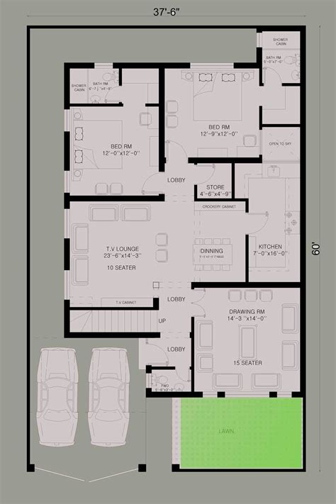 House Floor Plan | By 360 Design Estate- 10 Marla House | 10 marla ...