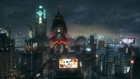 Batman: Arkham Knight, Gotham City Skyline. | Gotham city skyline ...