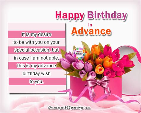 Advance Happy Birthday Wishes Quotes Advance Birthday Wishes Messages and Greetings | BirthdayBuzz