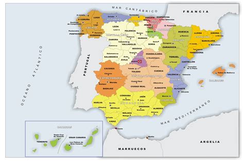 Mapa político | Spanish culture, Modern teacher, Spanish