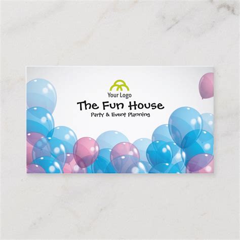 Colorful Balloons Party Planner Business Card | Zazzle | Party planner ...