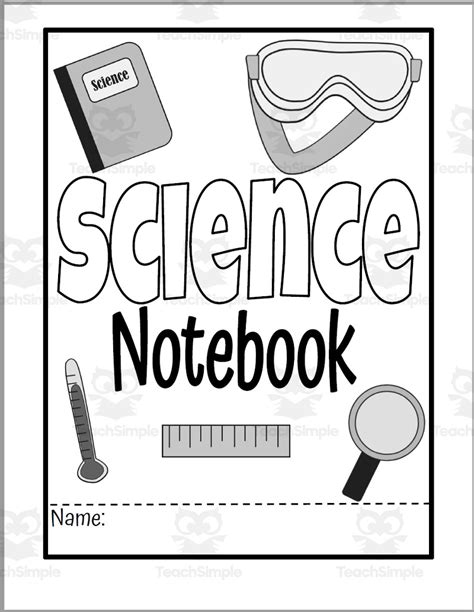 Science Notebook: Cover and Tab Pages by Teach Simple