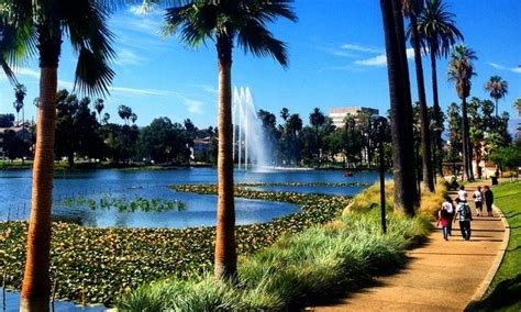 Echo Park Lake in Los Angeles