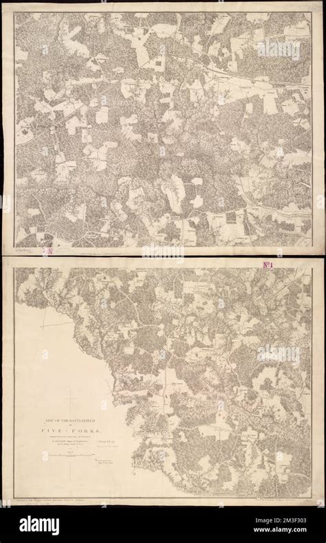 Map of the battlefield of Five-Forks , Five Forks Dinwiddie County, Va., History, 19th century ...