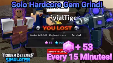 Hardcore solo gem grind strategy, 210+ Gems per hour! - Tower Defense ...