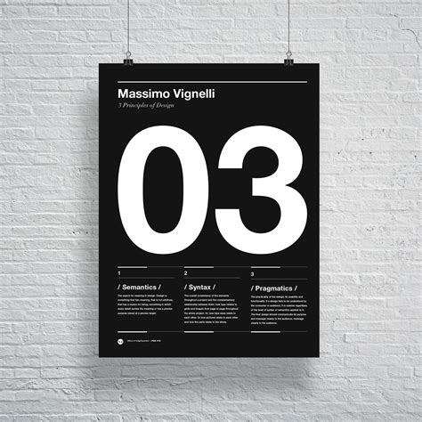 Massimo Vignelli Principals of Design Poster Helvetica - Etsy Singapore