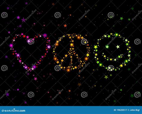 Love peace and happiness stock vector. Image of heart - 19620517