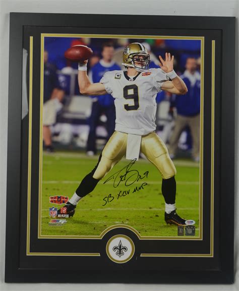 Lot Detail - Drew Brees Autographed & Framed 16x20 Super Bowl XLIV MVP ...