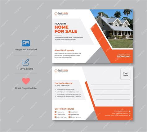 Premium Vector | Real estate postcard templates