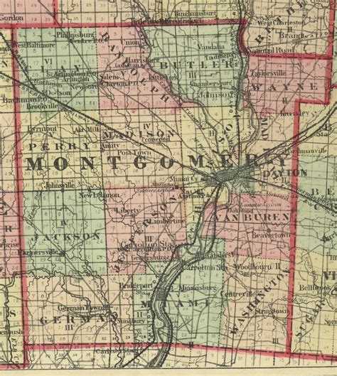 1875 Map of Montgomery County, Ohio