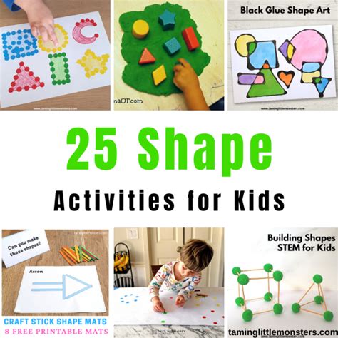 25 Shape Activities for Kids - Taming Little Monsters