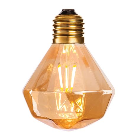 Vintage ES E27 4W Amber Diamond Cut Decorative LED Light Bulb