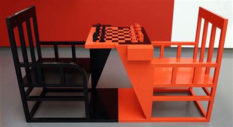 Constructivist art. Alexander Rodchenko, chess table design, 1925 Aleksandr Rodchenko, Russian ...