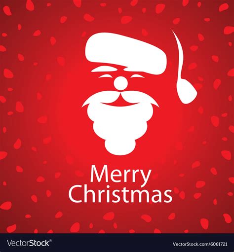 Logo santa claus on a red background Royalty Free Vector