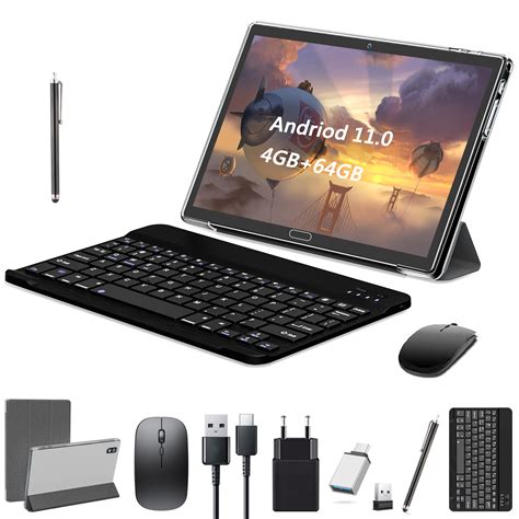 Tablet with Keyboard, Android 12 2 in 1 Tablets, 10.1 inch Tablet HD ...