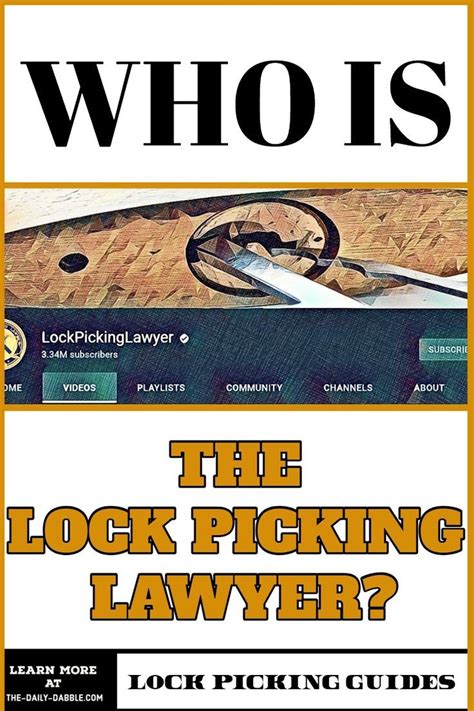 Who is the LockPickingLawyer? | Lock-picking, Youtube subscribers, Lock picking tools