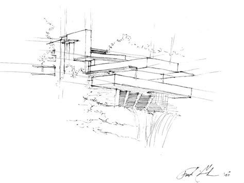 an architectural drawing of a house with water flowing from it's roof ...