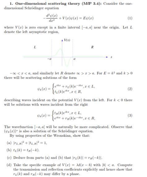 quantum mechanics - How can I use the Wronskian to show the following ...