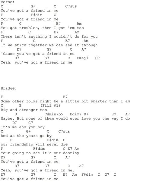 You've Got a Friend in Me (Part Two) | Ukulele chords, Ukulele, Ukelele ...