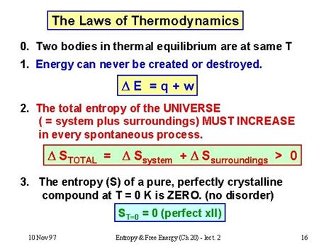 Laws of Thermodynamics. There are many equivalent ways of stating the Second Law, but ...